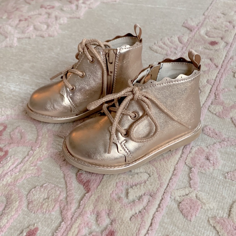 Baby Gap toddler rose gold boots